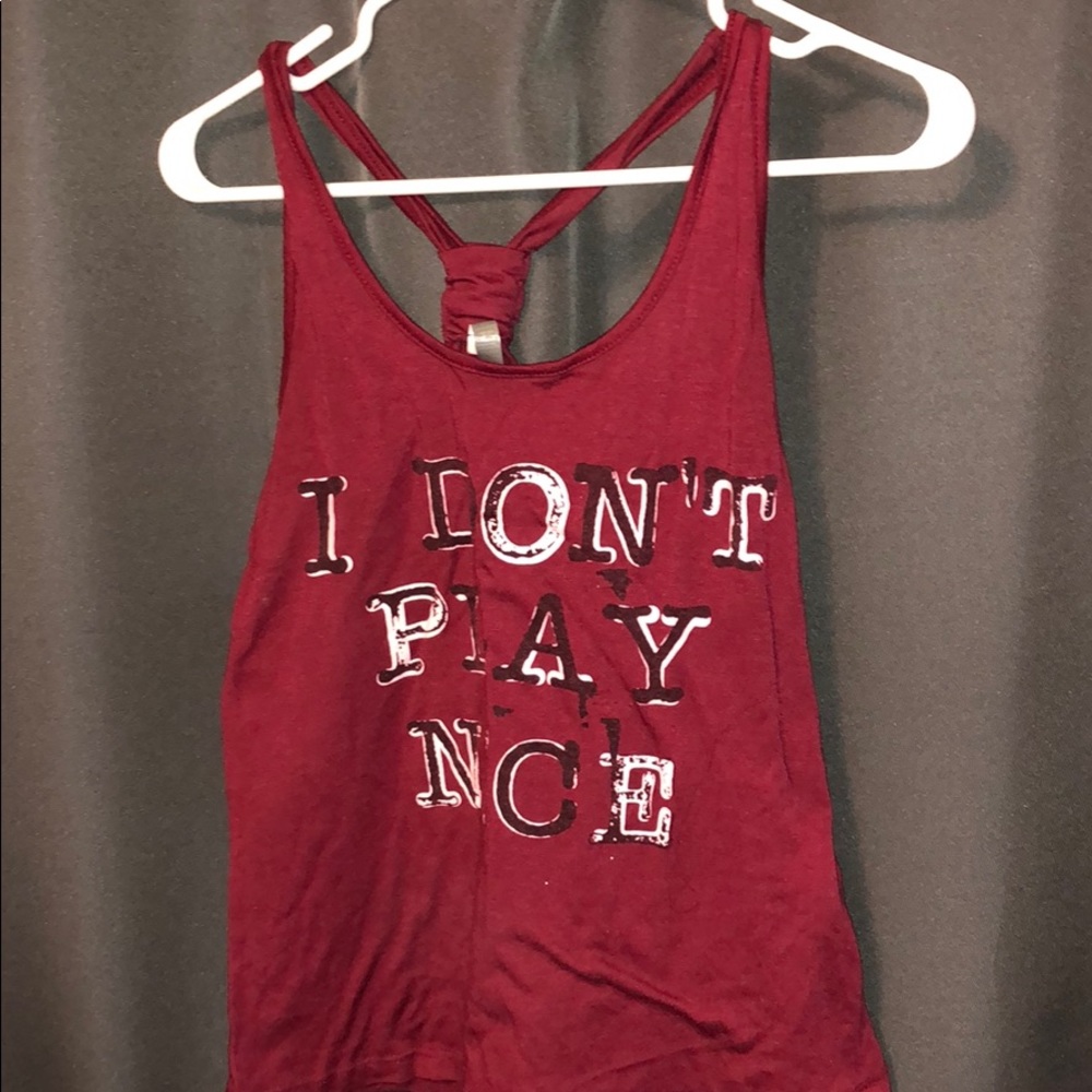 Burgundy RacerBack Top - Picture 3 of 5